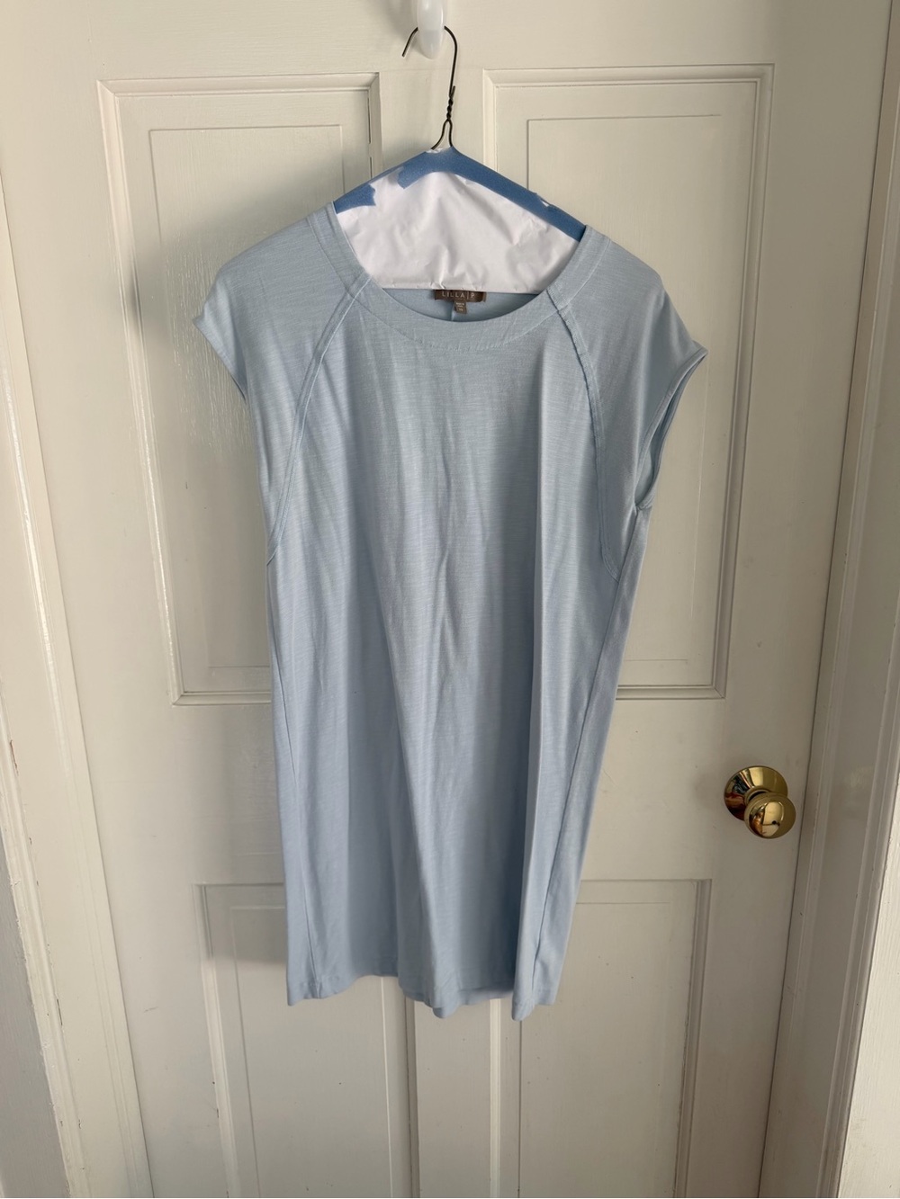 Lilla P Light Blue Cotton Modal Shift Dress XS